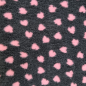 Preview: Vet Bed anthrazit mit rosa Herzen 150 x 100 cm