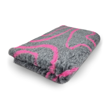 Vet Bed Hundedecke 2farbig Wellen 150x100cm. 100x75cm, 75x50cm