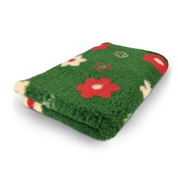 Vet Bed 150 × 100 cm – grün mit Blumen