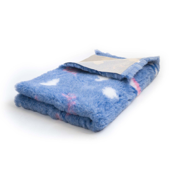 Preview: Vet Bed hellblau mit Drachen und Wolken 150 x 100 cm