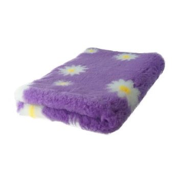 Vet Bed 150 × 100 cm lila mit Gänseblümchen