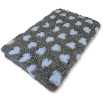 Vet Bed anthrazit mit hellblauen Herzen