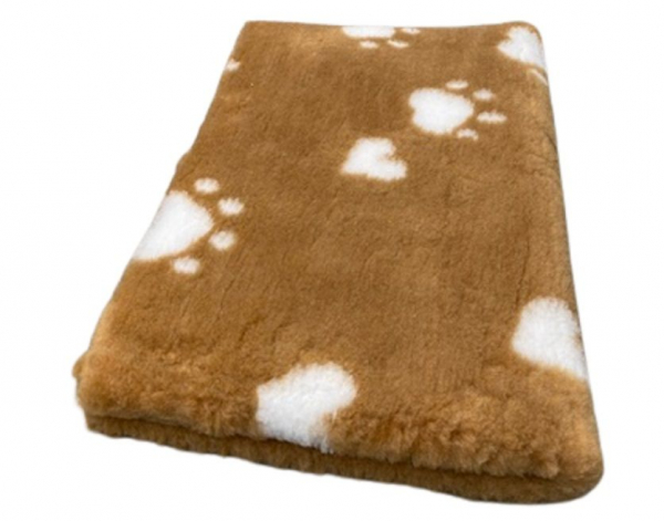 Vet Bed Camel mit weißen Herzen und Pfoten