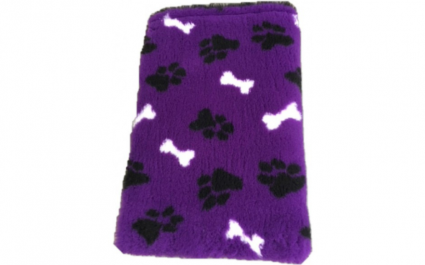 Vet Bed 3farbig mit Knochen und Pfoten 75 cm x 50 cm, 100 x 75 cm, 150 cm x 100 cm