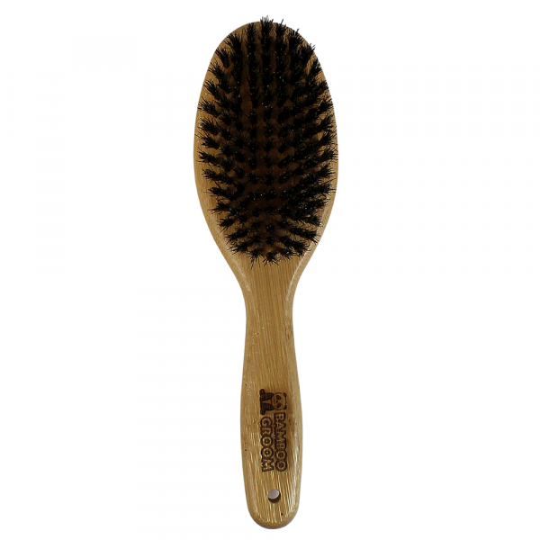 Bamboo Borstenbürste mit natürlichen Wildschweinborsten, large