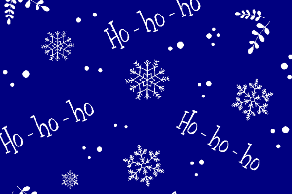 Vet Bed Weihnachtshundedecke Ho-Ho-Ho blau