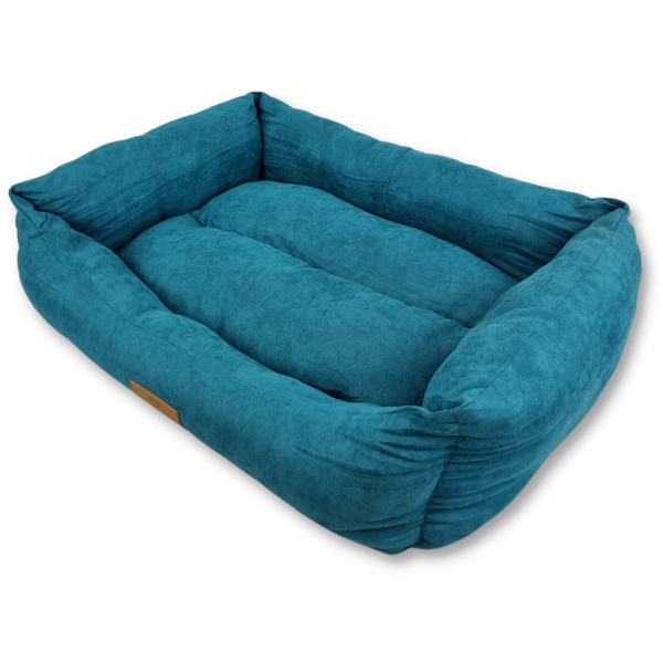 Topmast Hundebett - Velours Comfort Line türkis 62 x 44 x 22 cm