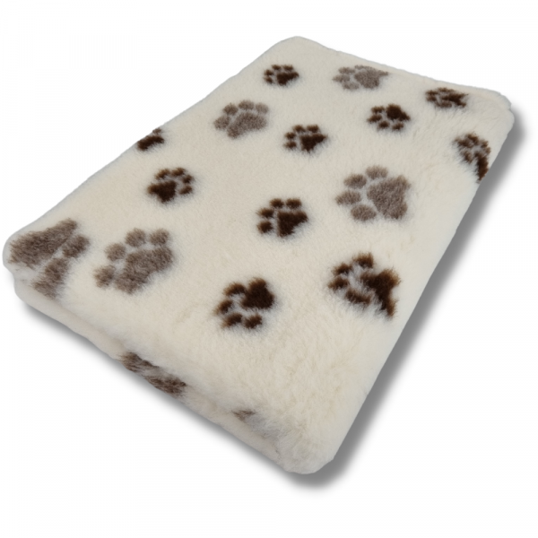 Vet Bed beige mit 2farbigem Pfotendruck