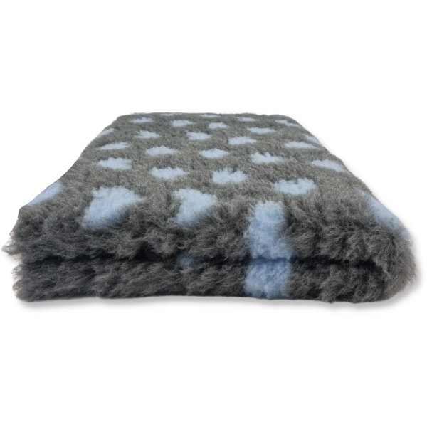 Vet Bed anthrazit mit hellblauen Herzen
