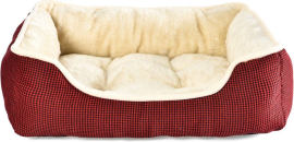 Topmast Hundebett Molly Karo rot-schwarz 56 x 46 x 16 cm