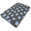 Vet Bed anthrazit mit hellblauen Herzen